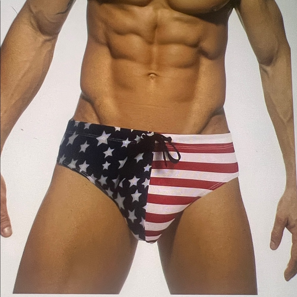 American flag bikini swim brief New